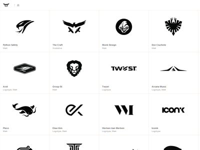 New minimal b/w Logo Design Portfolio