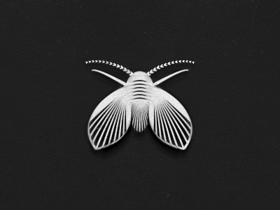 Moth - Logo Design design drain fly illustration illustrator linocut woodcut style logo mark moth moth fly symbol vector