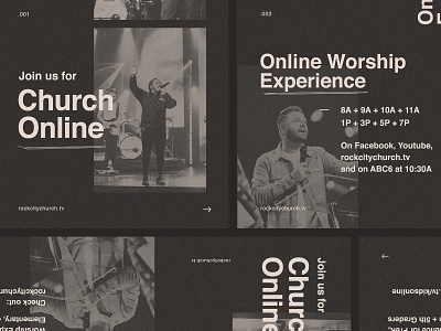 Join Us Online — Rock City Church branding carousel church city columbus design experience ohio rock series sermon times worship