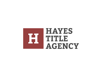 Hayes Title Agency - Branding agency block branding logo ohio red simple slab serif title