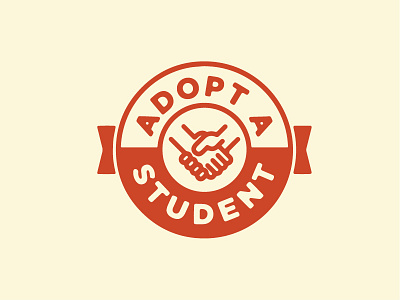 Adopt A Student adopt adoption badge foster handshake logo student teamwork