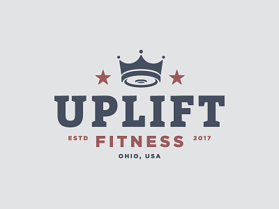 Uplift Fitness crossfit crown exercise fitness gym logo uplift wip