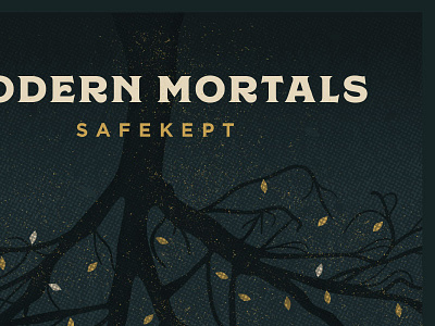 Modern Mortals album cd cover leaves lights music night regina texture tree winter