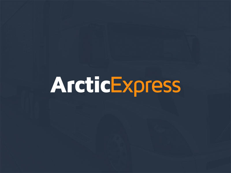 Arctic Express Wordmark truck trucking logistics ohio columbus orange blue express arctic