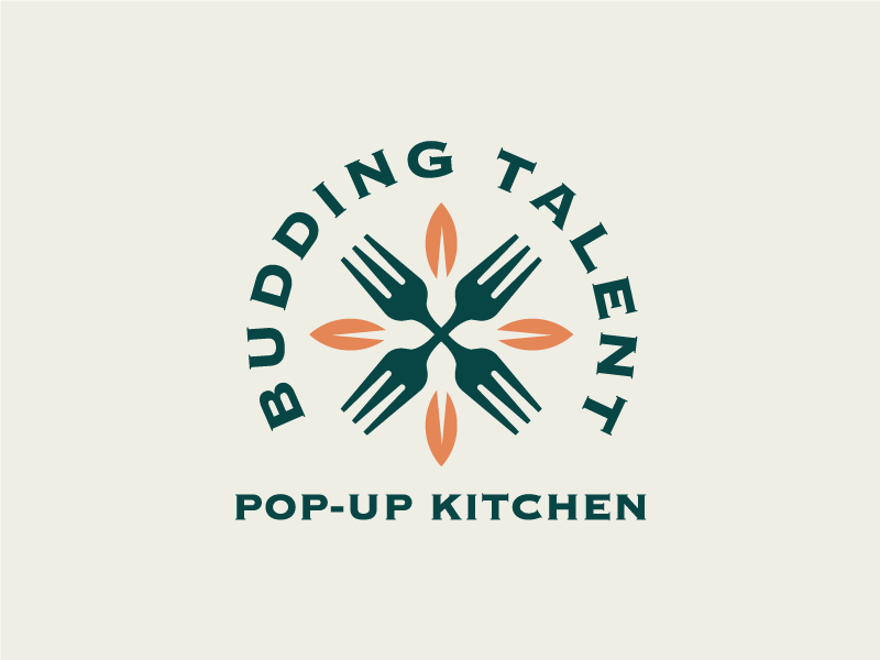Budding Talent restaurant bar culinary fork flower talent budd budding ohio columbus
