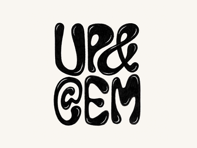 Up & @ Em design digital illustration illustration lettering procreate typography