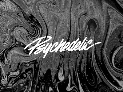 Black&white psychedelic handlettering handtype lettering type