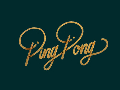Ping Pong handlettering handtype lettering type