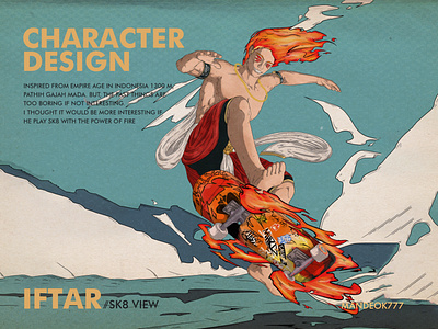 SK8 with IFTAR artwork branding design digitalart fire graphic design illustration sk8 skateboard