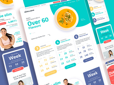 Homepage design for Meal Replacement Diets site