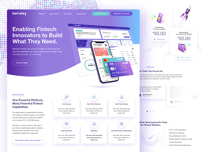 Fintech home page fintech website homepage site ui website design