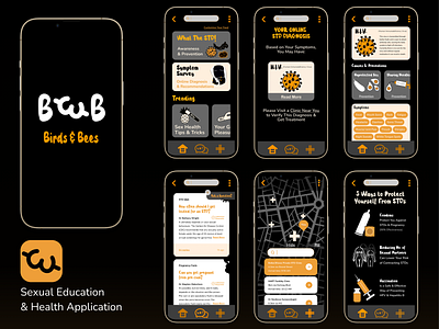 Sexual Education App Design app branding design ui ux