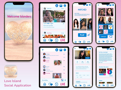 Love Island App Design app design ui ux