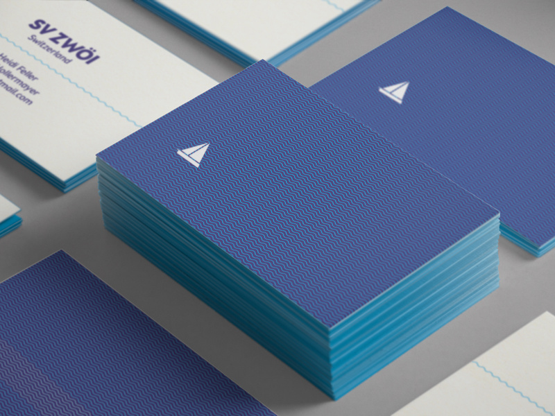 Zwoei print illustration minimal graphic design business card
