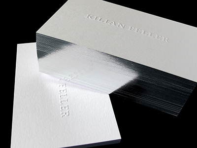 Kilian Feller business cards graphic design business cards kilian feller silver