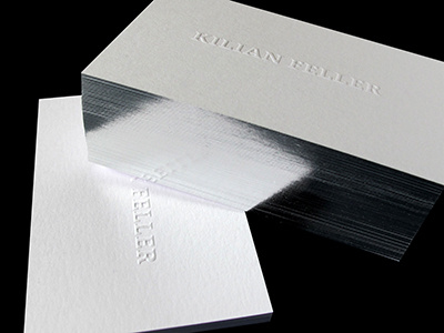Kilian Feller business cards business cards design graphic kilian feller silver