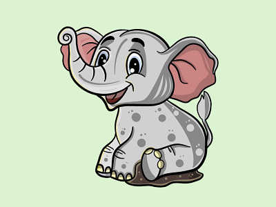 Hand drawn Elephant 🐘. art cartoon design handdrawn illustration logo
