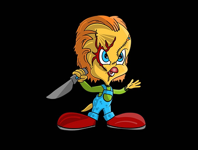 Hand drawn Chucky. art artist cartoon design handdrawn illustration logo