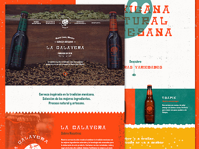 La Calavera Website Mockup calavera craft beer day of the dead mexican mockup skull website