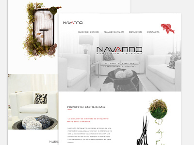 Navarro Estilistas Website Mockup hair salon mockup navarro estilistas web design website website mockup