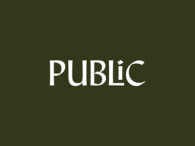 Public Wordmark (CONCEPT) branding branding concept branding design celtic design green green logo identity identity design letterform logo public type typography wordmark