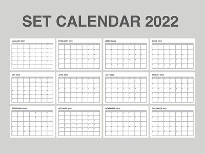 SET CALENDAR 2022 start monday