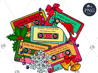 Christmas cassette Tapes Western PNG