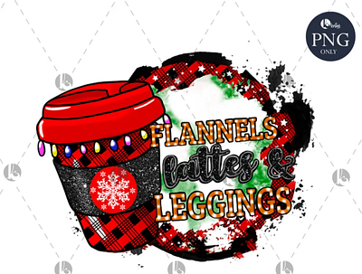 Flannels Lattes Leggings PNG, File file for sublimation app branding design graphic design illustration logo typography ui ux vector