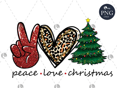 Peace love Christmas PNG, file for sublimation app branding design graphic design illustration logo typography ui ux vector