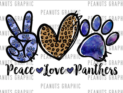 Peace love Panthers PNG, Sublimation Design app branding design graphic design illustration logo typography ui ux vector