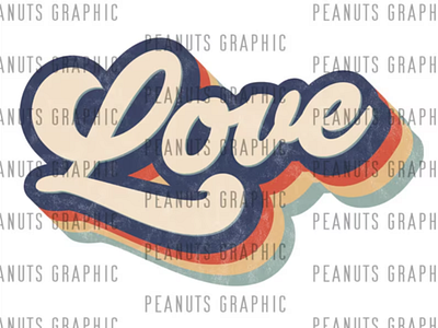 Retro Love PNG Sublimation Design, Valentines Day