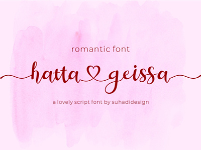 hatta geissa - romantic script font calligraphy trendy font