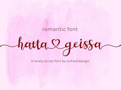 hatta geissa - romantic script font