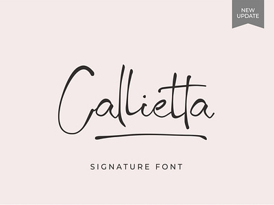 Callietta Handwritten Script Font brand font