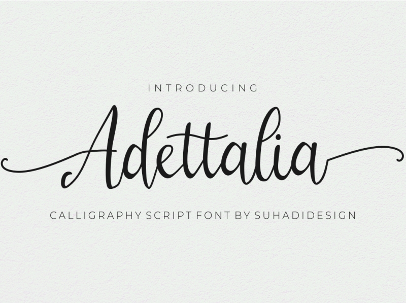 Adettalia – Modern calligraphy font by font by suhadidesign on Dribbble