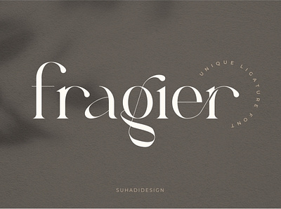 Fragier unique ligature serif font font french