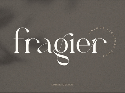 Fragier unique ligature serif font