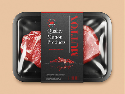 Meat Box Packaging Design And Mockup