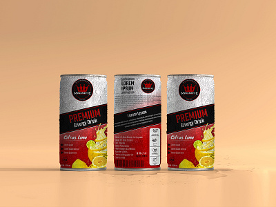 Energy Drink Can Design And Mockup