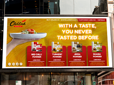 Masala Company Billboard Mockup billboard design branding graphic design logo masala billboard mockup masala company billboard design