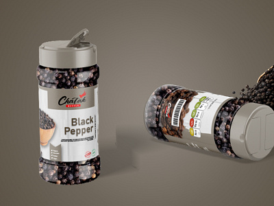 Black Pepper Bottle Design And Mockup black pepper design branding graphic design logo masala box label desogn mockup