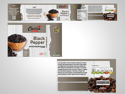 Black Pepper Box Label Design And Branding black pepper black pepper design branding graphic design label design logo masala label