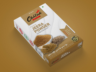 Jeera Powder (Masala) Box Design And Mockup branding graphic design jeera powder design logo masala box design masala box mockup