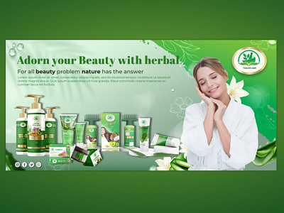 Herbal Cosmetic Company Billboard Design And Branding branding design graphic design herbal herbal company illustration logo package design ui vector