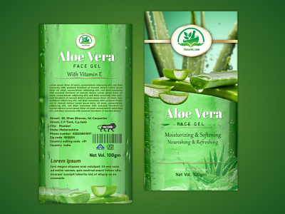 Aloe Vera Face Gel (Nature's Care) Herbal Company Label Design