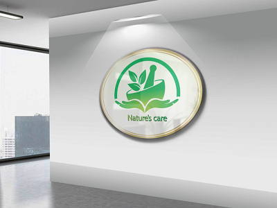 Herbal Company Logo 3D Mockup