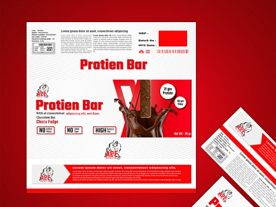 Protein Bar Label Design | Ape Nutrition | Supplement Company