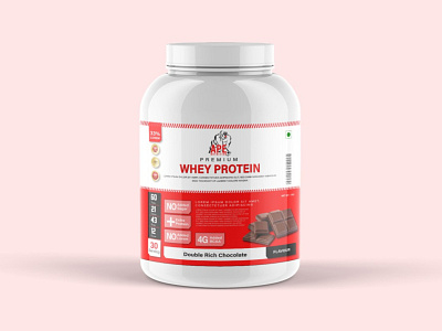 Whey Protein Supplement | Ape Nutrition | Label Design | Mockup 3d branding design graphic design illustration label design logo package design packaging design ui vector