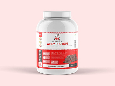 Whey Protein Supplement | Ape Nutrition | Label Design | Mockup