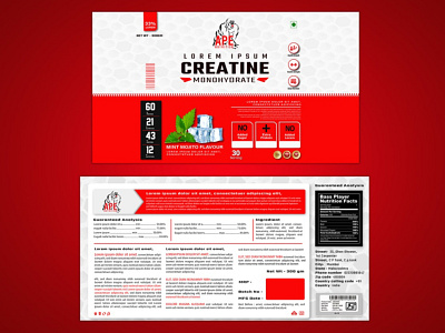 Creatine-Mono Supplement - Label Design - Ape Nutrition 3d branding design graphic design illustration label design logo package design packaging design ui vector